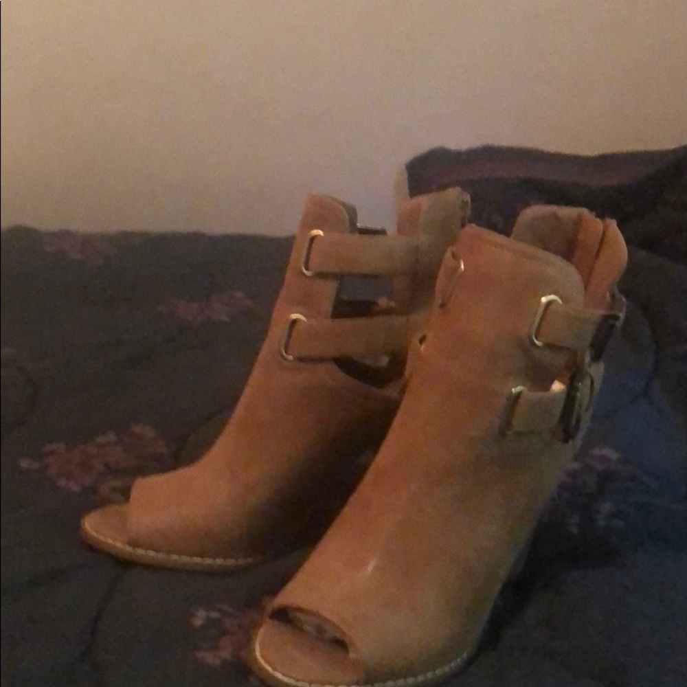Open toe booties